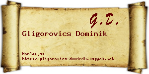 Gligorovics Dominik névjegykártya