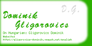 dominik gligorovics business card